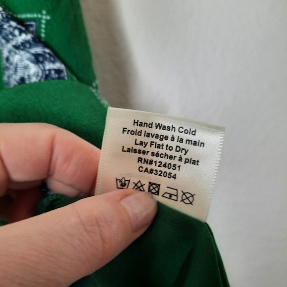 Anthropologie Green Graphic Midi Skirt - Picture 8 of 9